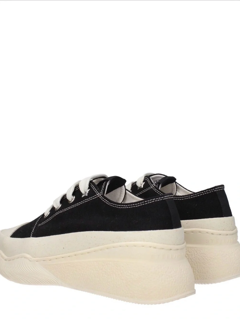 Stella McCartney Loop Platform Sneakers EU 37 Black White Vegan Made in Spain